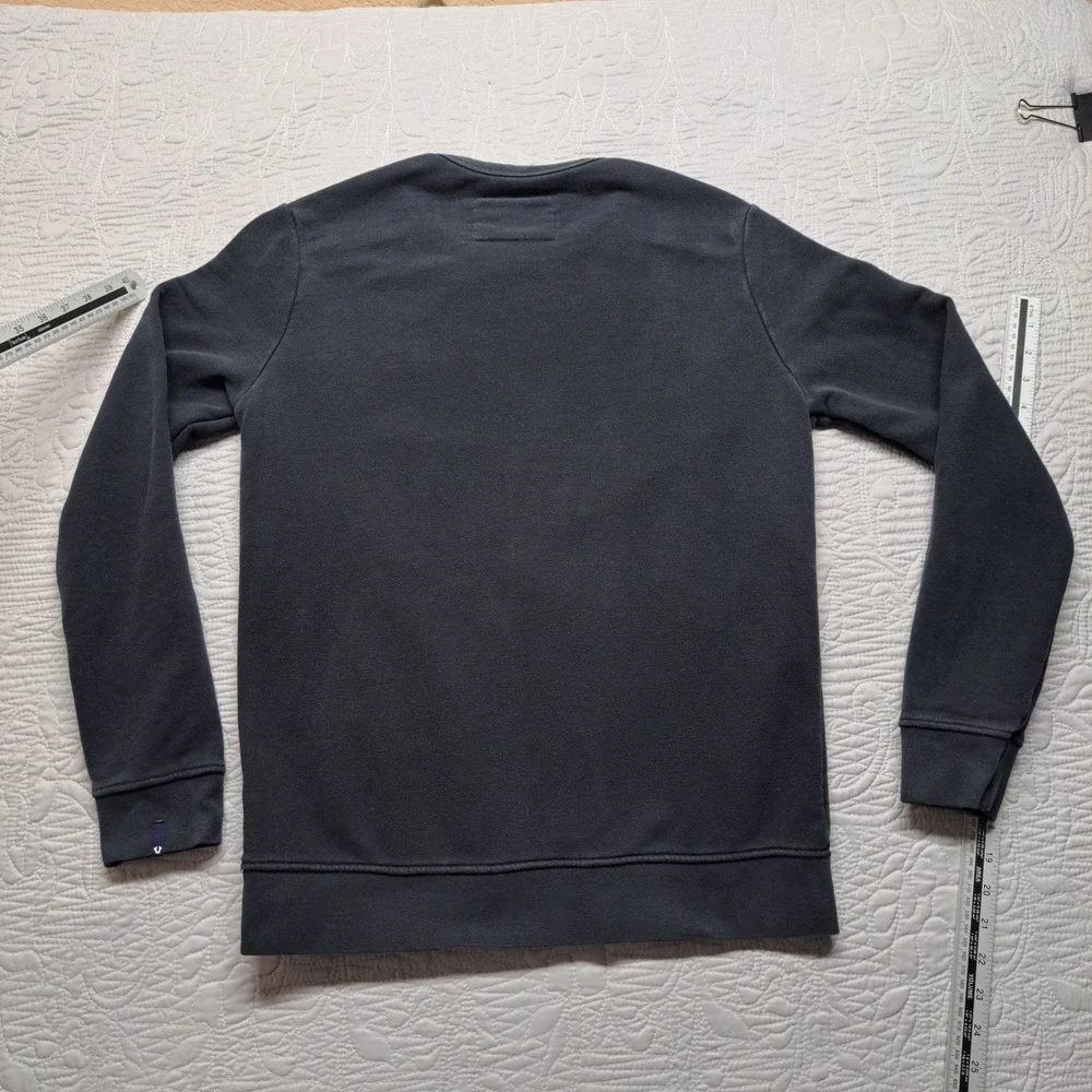 True Religion Sweatshirt Mens Small Black Good Zip Pocket Horseshoe M19FF09N7G